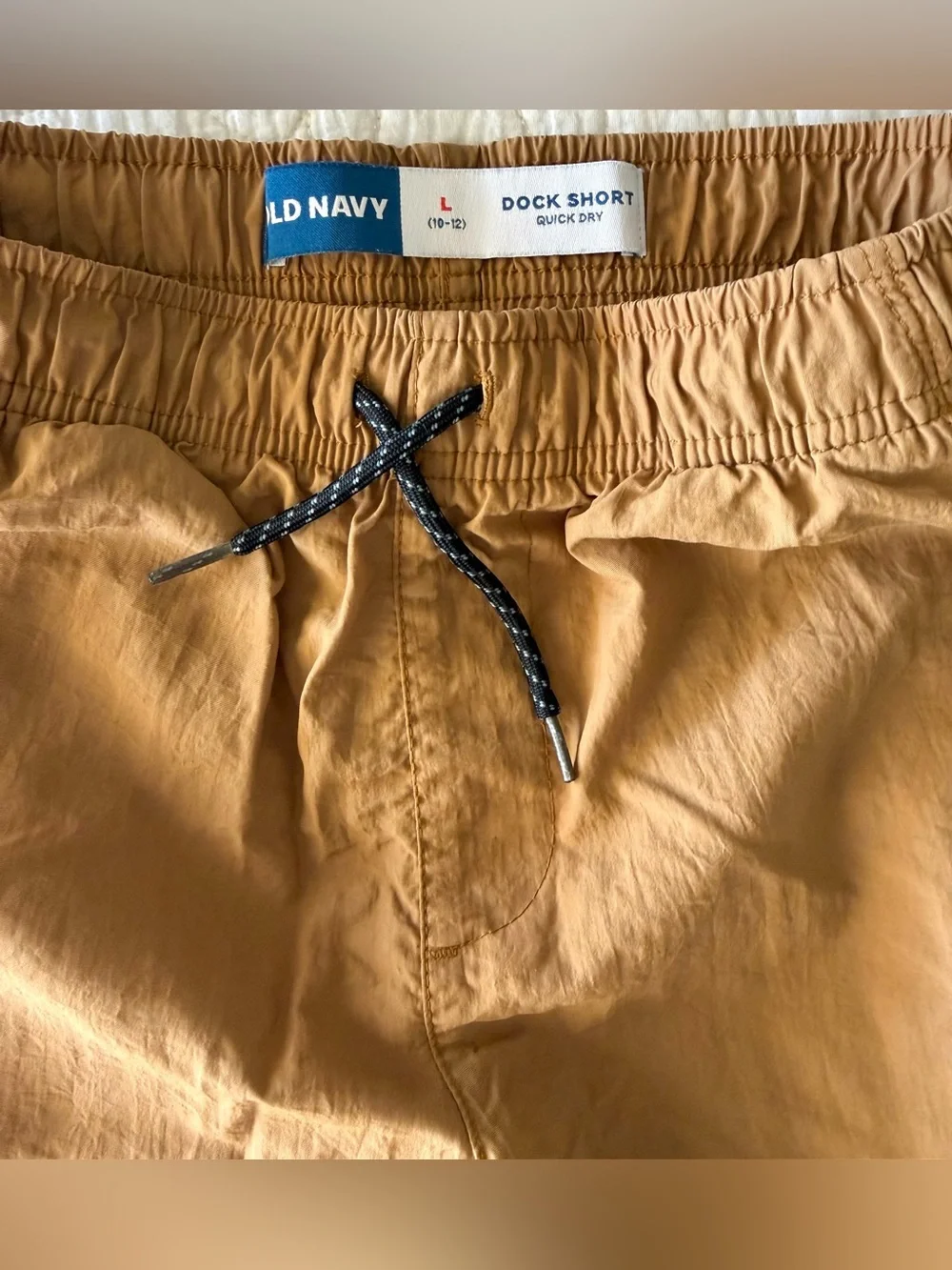 3 PAIRS All In Motion + Old Navy Boys Drawstring Shorts - Pink, Tan, Blue - Sz L